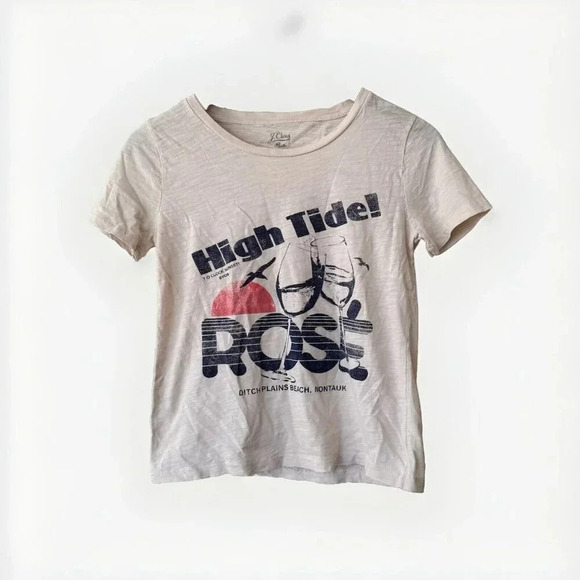 Hight Tide Rise T Shirt Womens Size XXS J Crew Lightweight Ditch Plains Beach - Picture 1 of 6